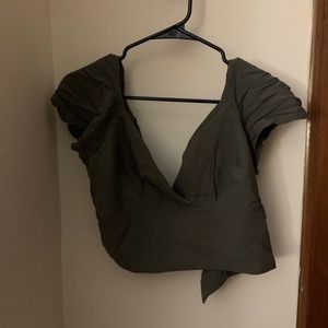 Vixen Crop Top in Olive